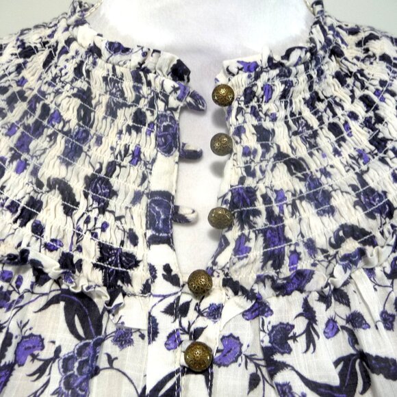 ANTHROPOLOGIE SIZE XS FLORAL TOP - Picture 5 of 9